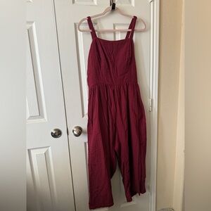 Womens Kate quinn jumpsuit sz L Maroon